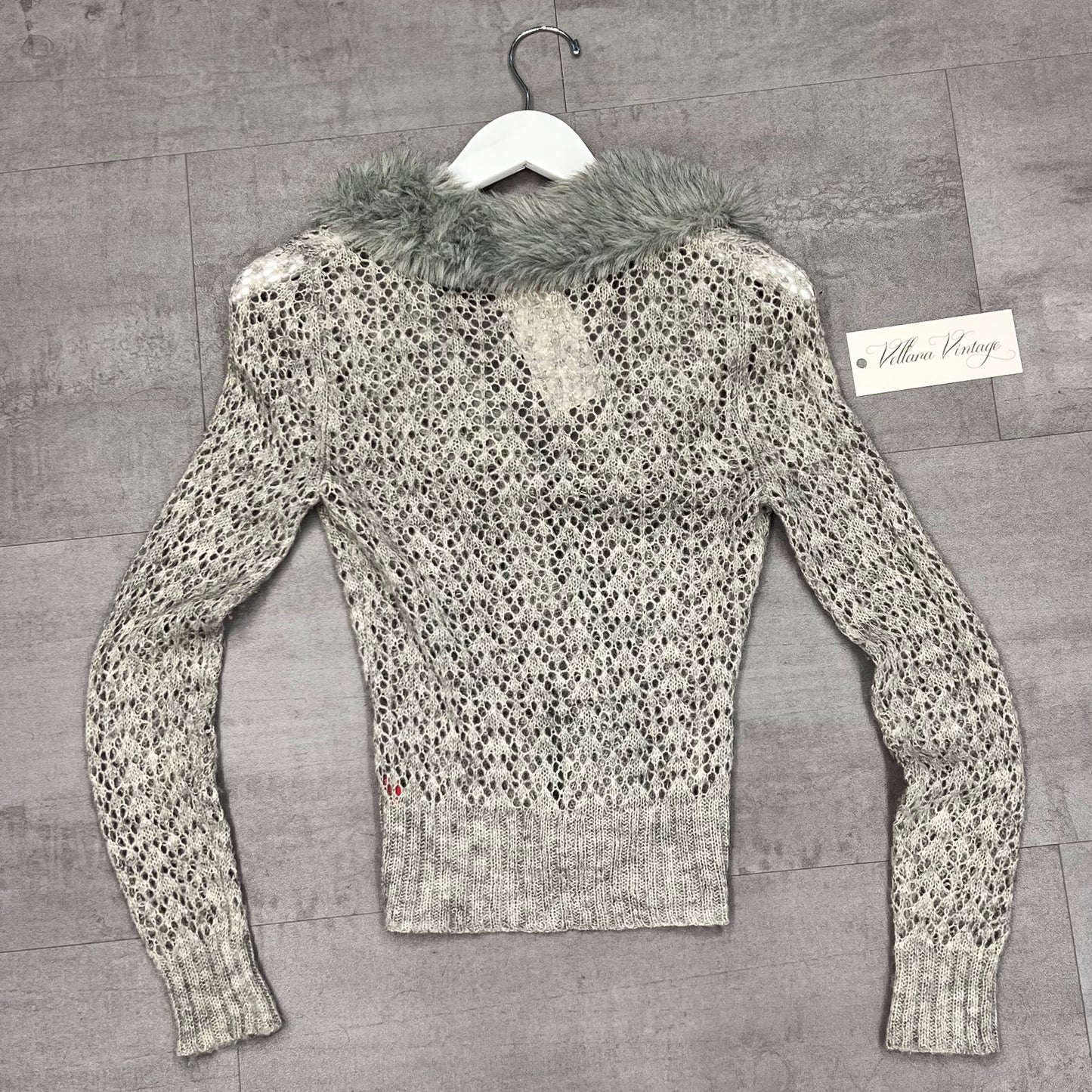Faux Fur Knit Cardigan