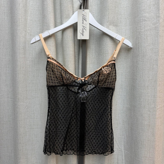 D&G Underwear Black Sheer Lace Cami
