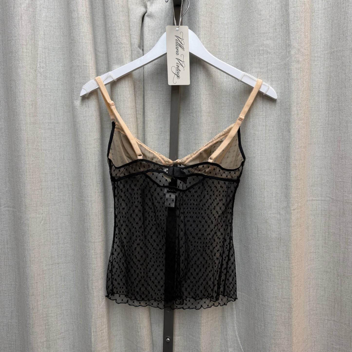 D&G Underwear Black Sheer Lace Cami