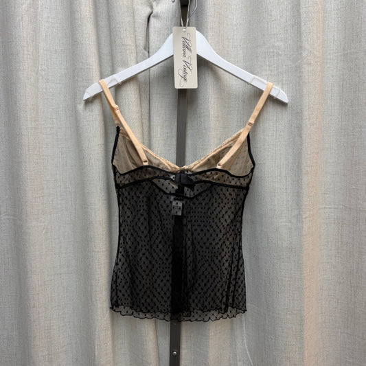 D&G Underwear Black Sheer Lace Cami