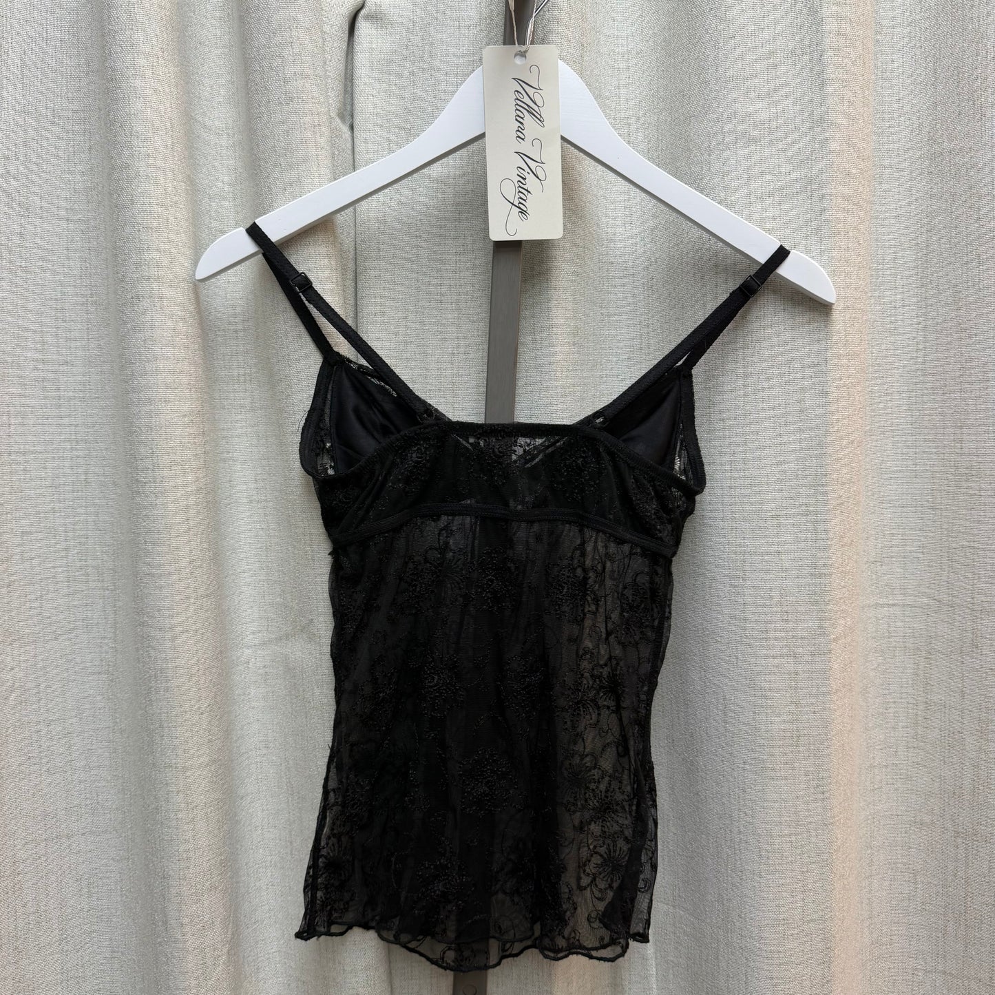 Pinko Sheer Black Embroidered Top
