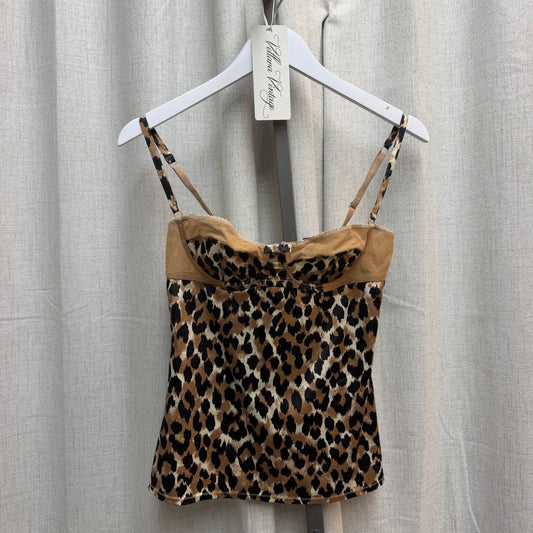 D&G Underwear Leopard Print Bustier Top
