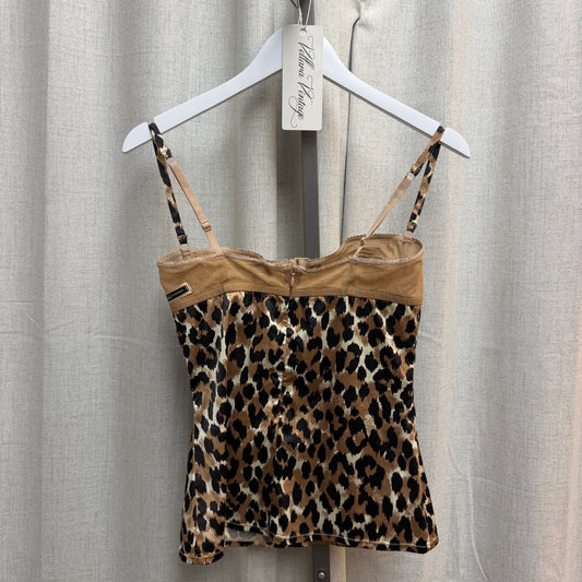 D&G Underwear Leopard Print Bustier Top