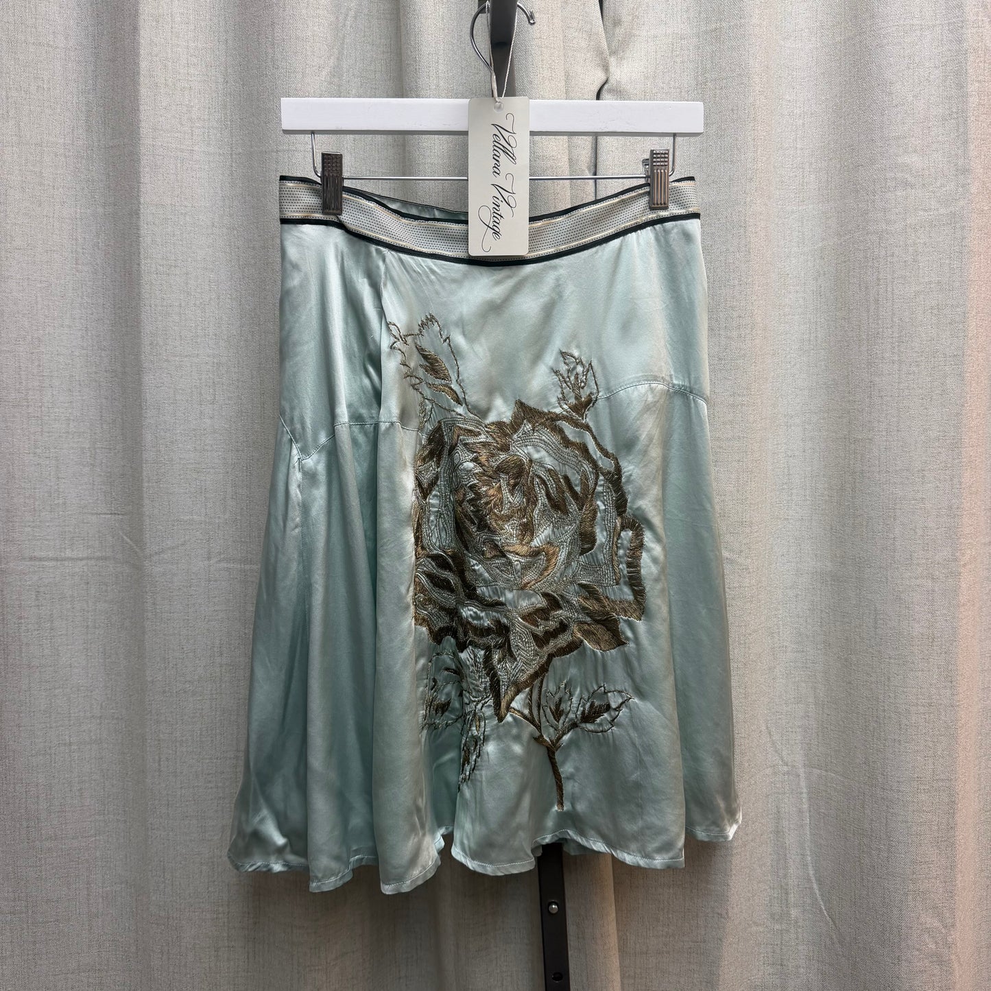 Baby Blue Embroidered Silk Set