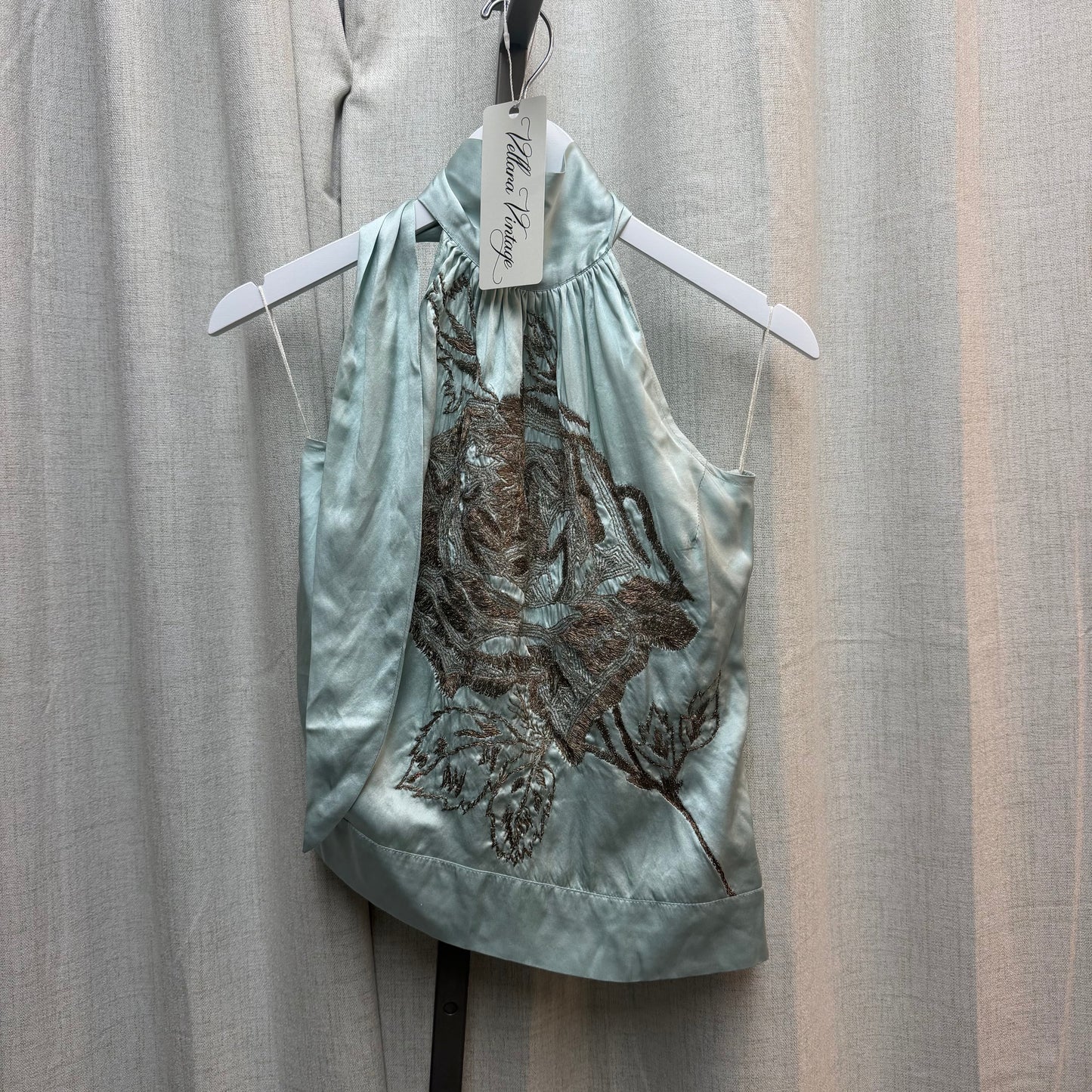 Baby Blue Embroidered Silk Set