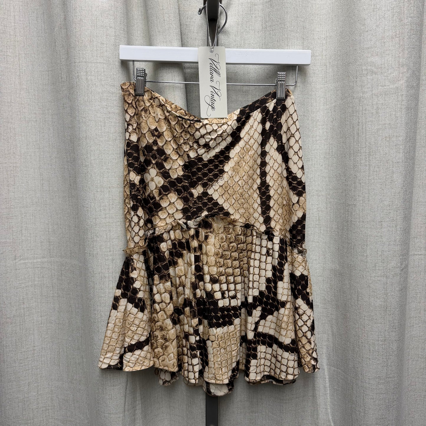 Roberto Cavalli F/W 2007 Snake Print Midi Skirt