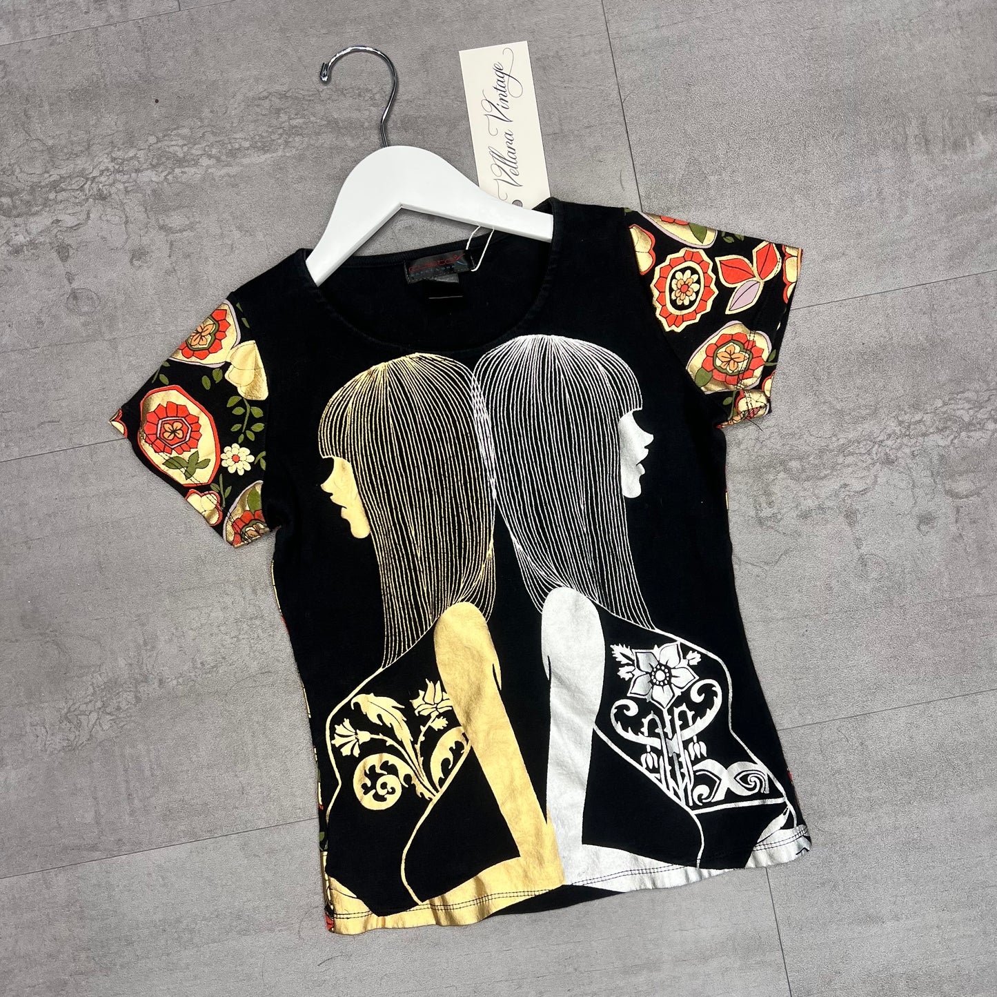 Gold & Silver Custo Barcelona Graphic Tee