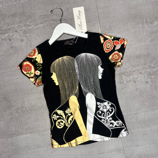 Gold & Silver Custo Barcelona Graphic Tee