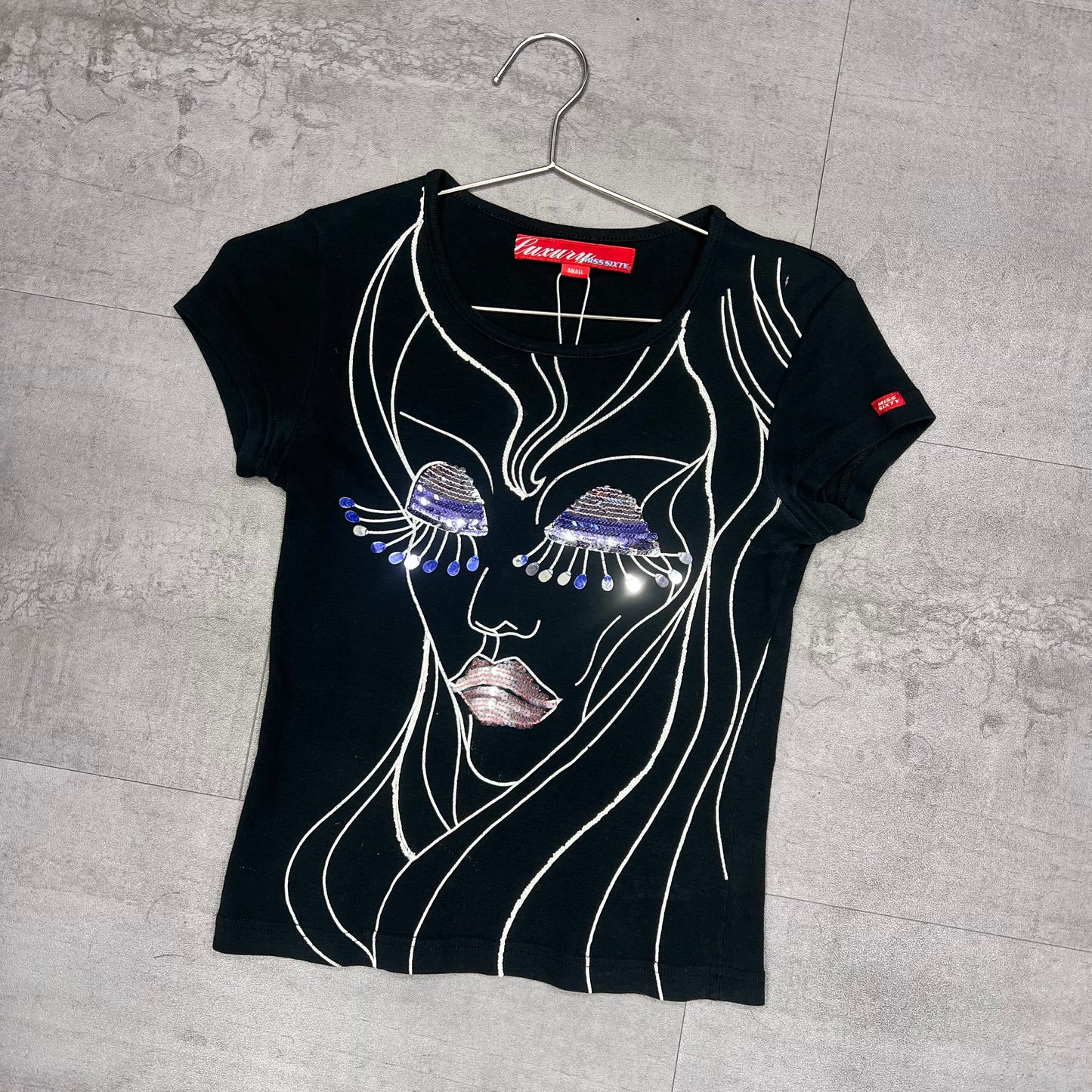 Miss Sixty Sequin Graphic Tee