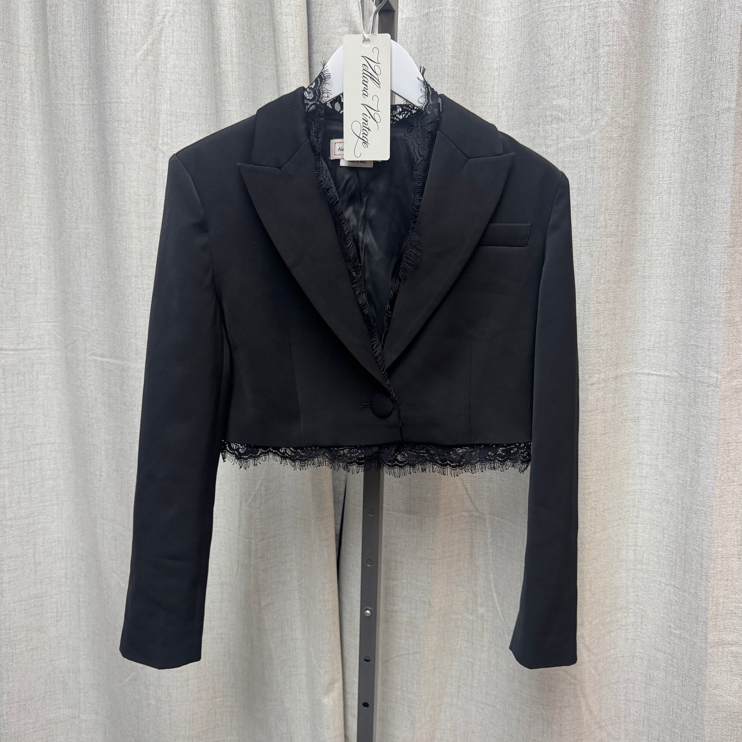 Alexander McQueen F/W 2022 Cropped Lace Trim Blazer