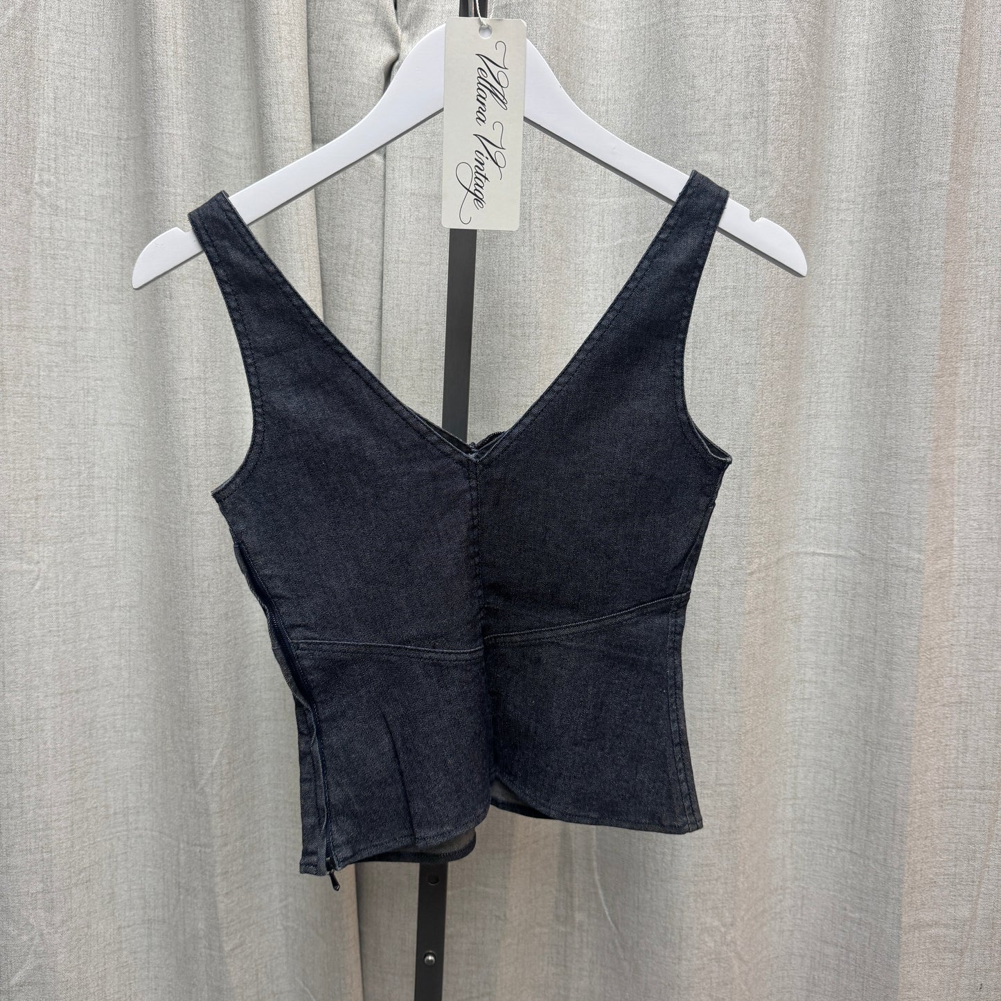 Sportmax Structured Cotton V-Neck Tie Tank Top