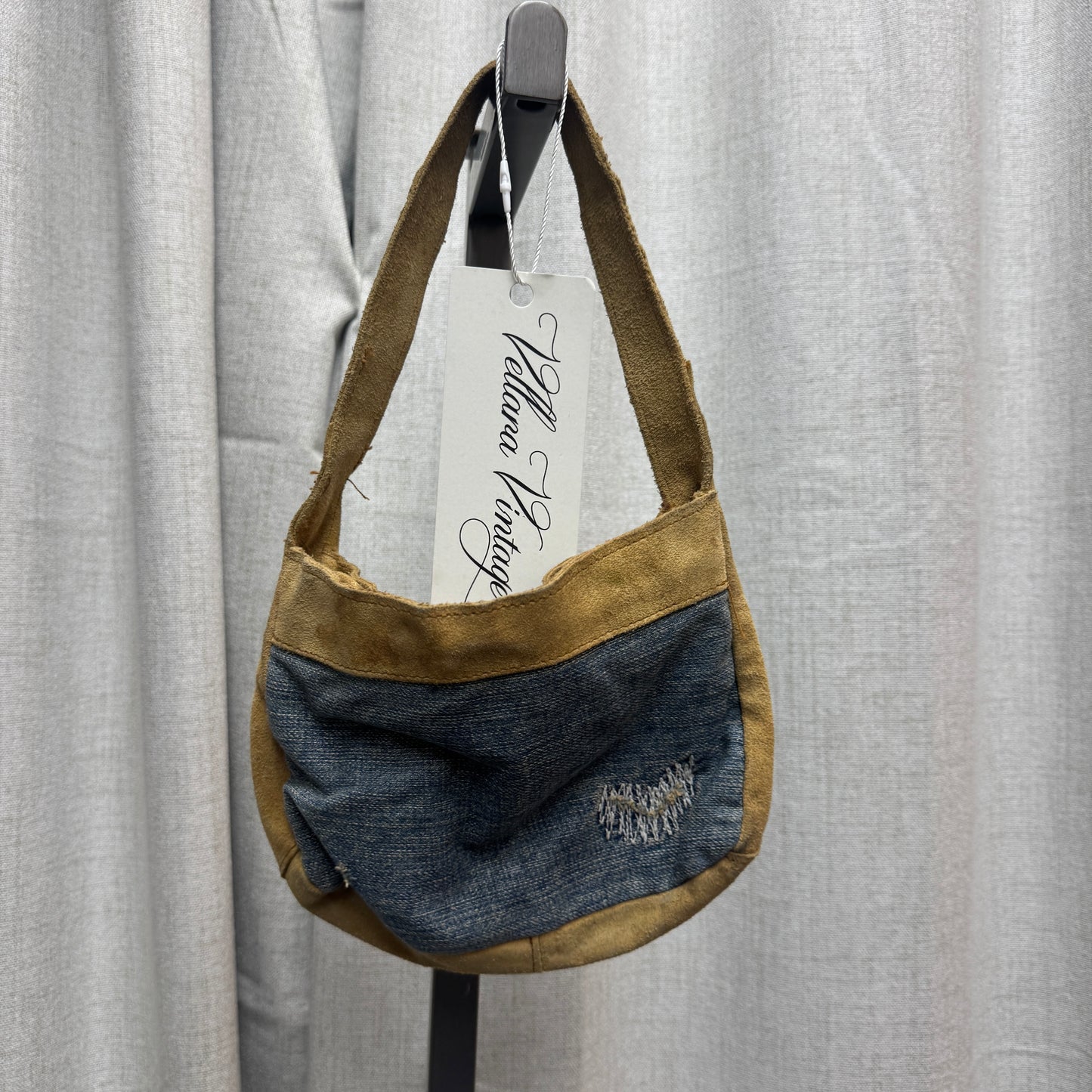 Dolce & Gabbana 2000s Denim and Suede Pocket Mini Shoulder Bag