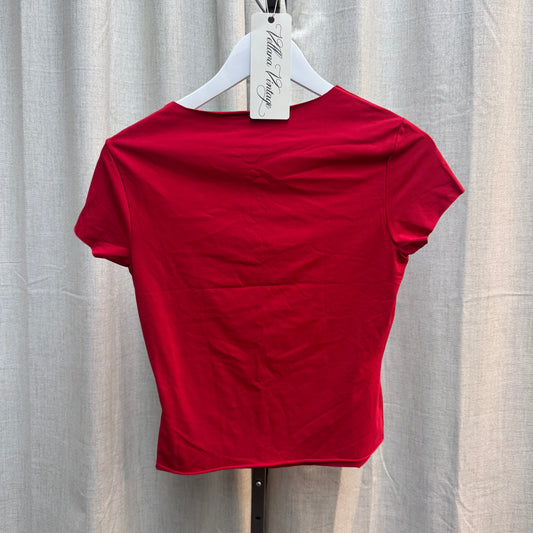 Moschino Jeans Red Cropped T-Shirt