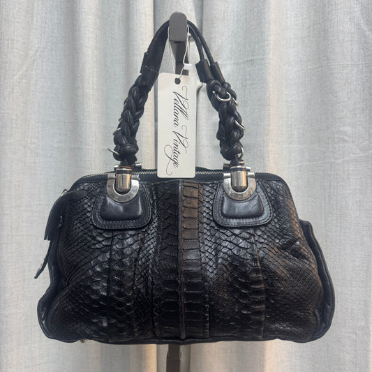 Chloé Black Python Héloise Handbag