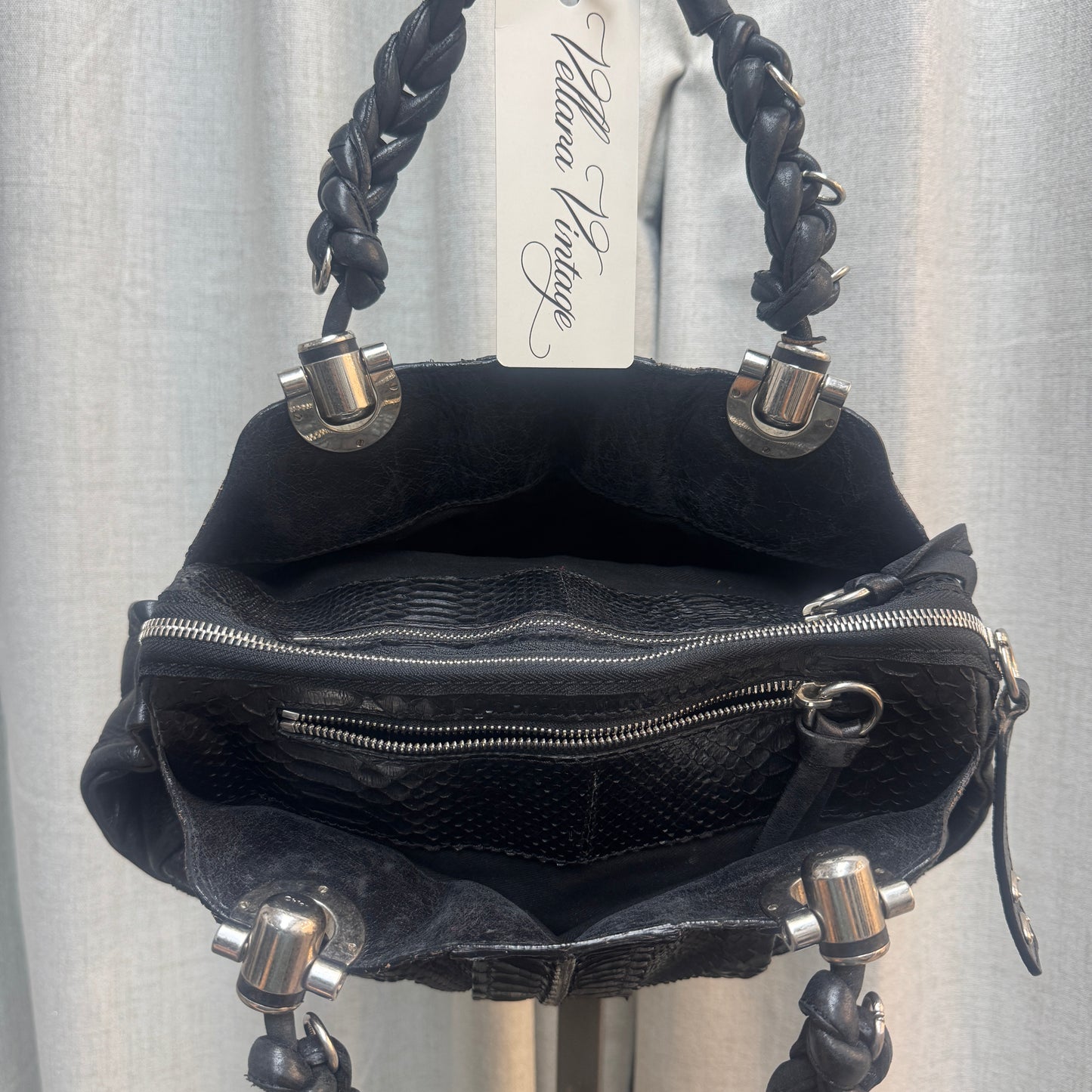 Chloé Black Python Héloise Handbag