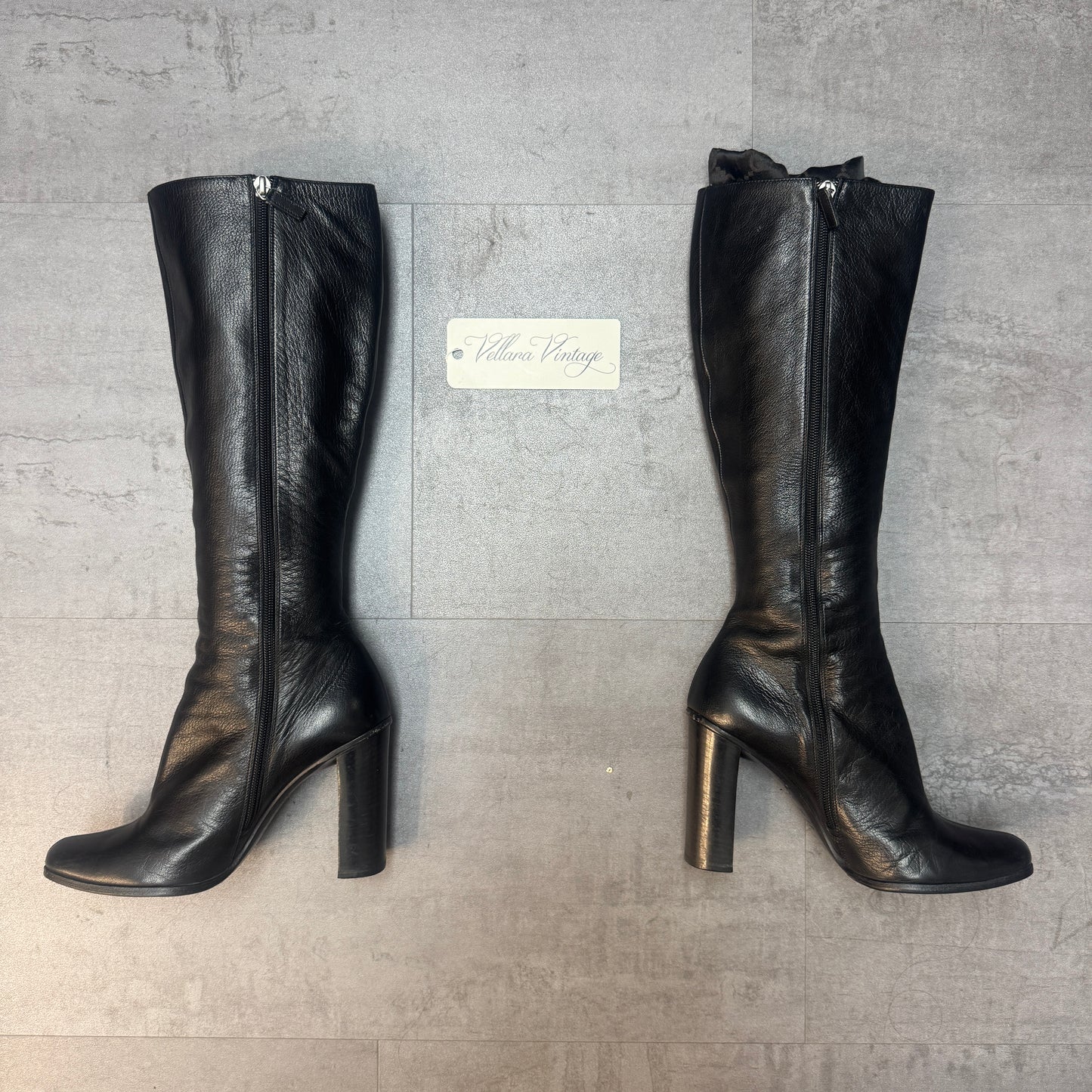 Gucci by Tom Ford Knee-High Black Leather Boots