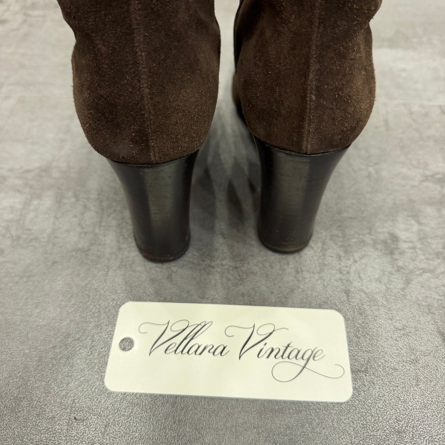 Gucci Brown Suede GG Monogram Horsebit Knee-high Boots