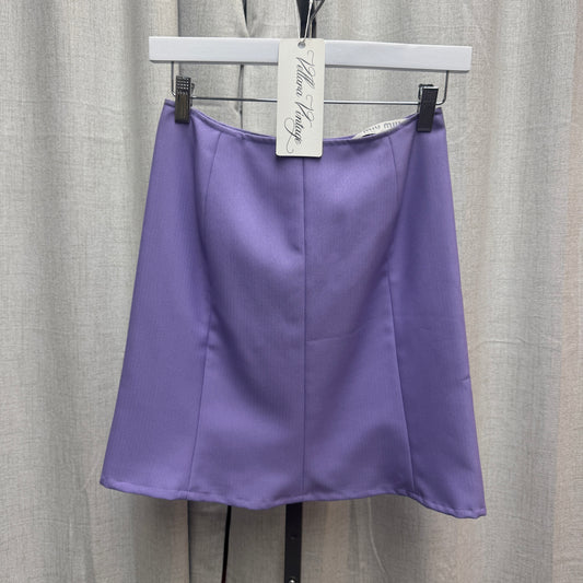 Miu Miu Purple Textured A-Line Mini Skirt