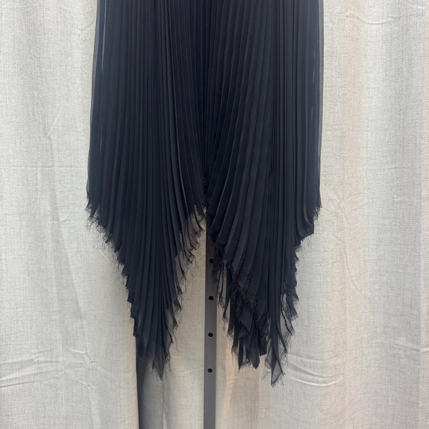 Loewe Black Pleated Asymmetric Skirt