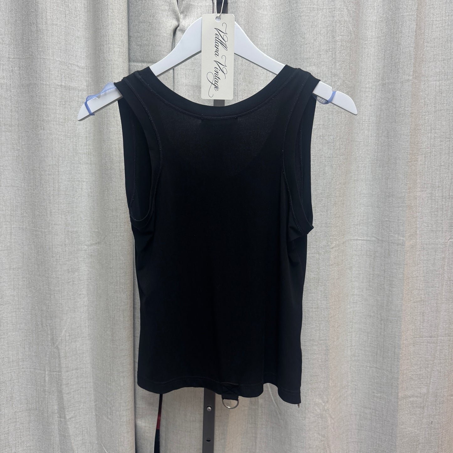 Dior Black Sleeveless Tank with Silver D-Ring