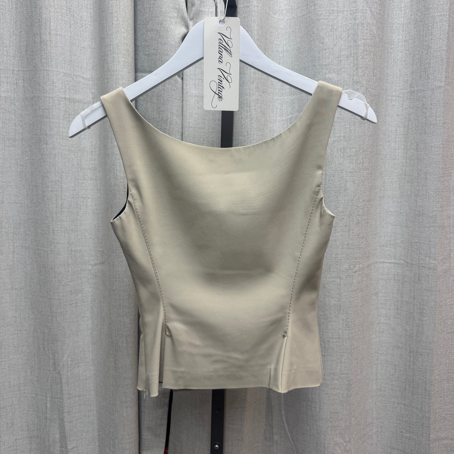 Prada Beige Nylon Structured Tank Top