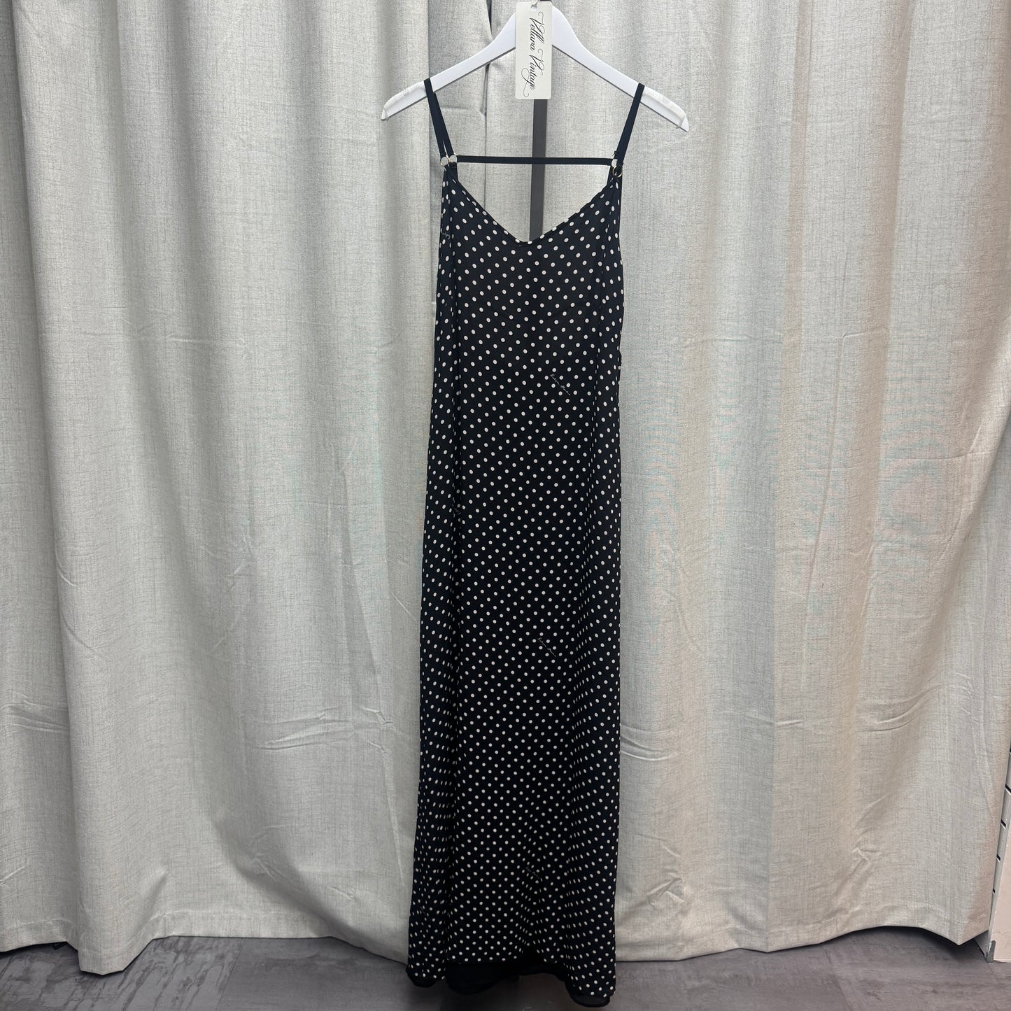 Boutique Moschino Polka Dot Backless Maxi Dress