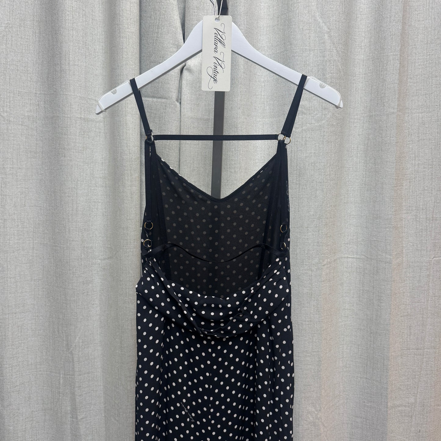 Boutique Moschino Polka Dot Backless Maxi Dress