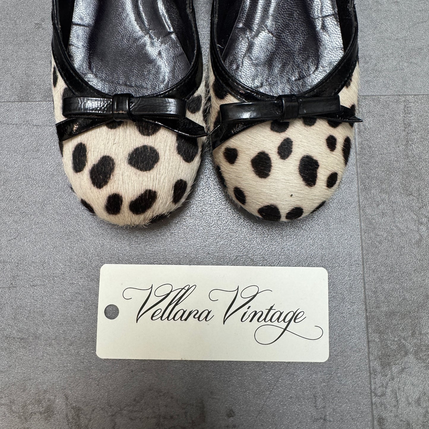 Fluxa Leopard Print Calf Hair Ballet Flats