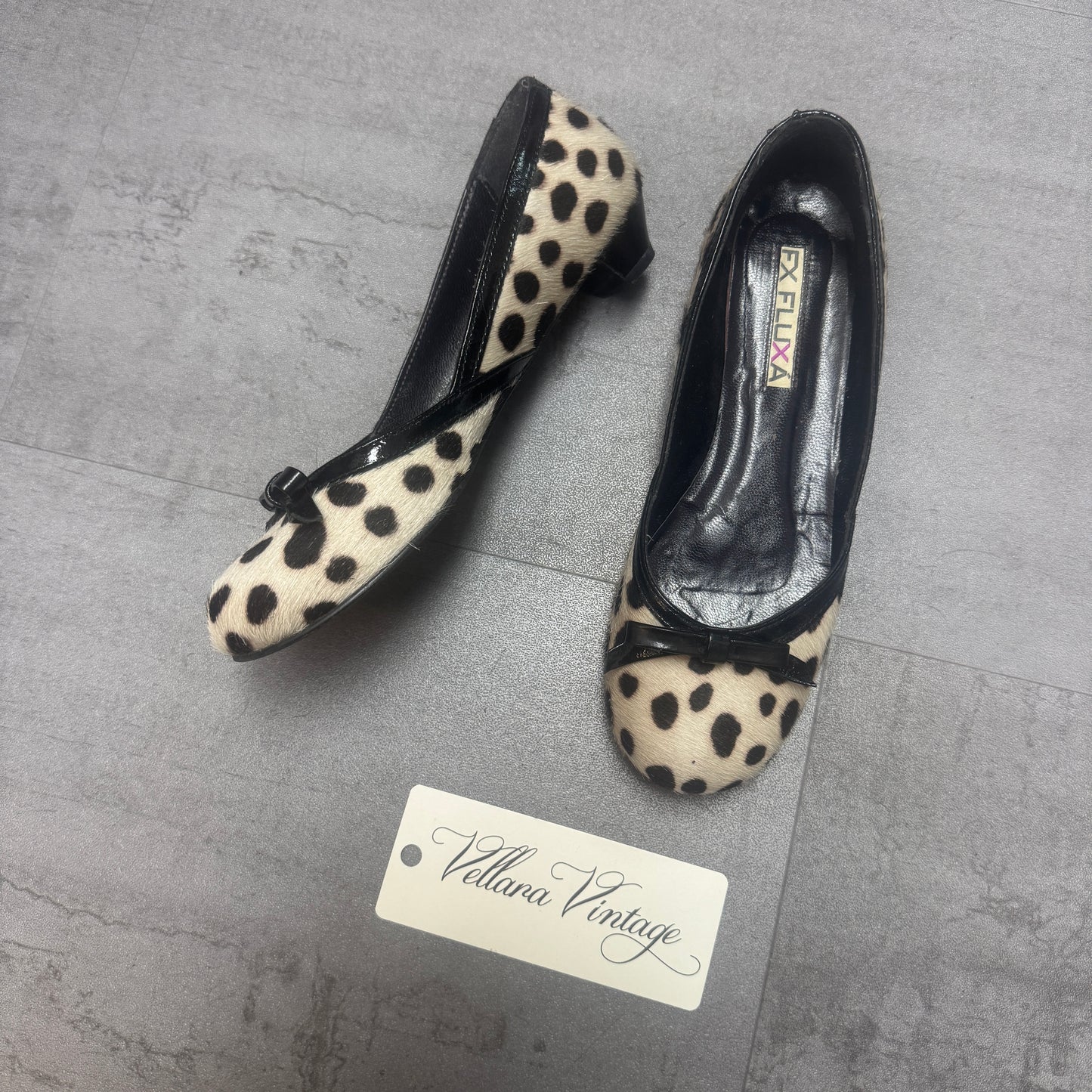 Fluxa Leopard Print Calf Hair Ballet Flats