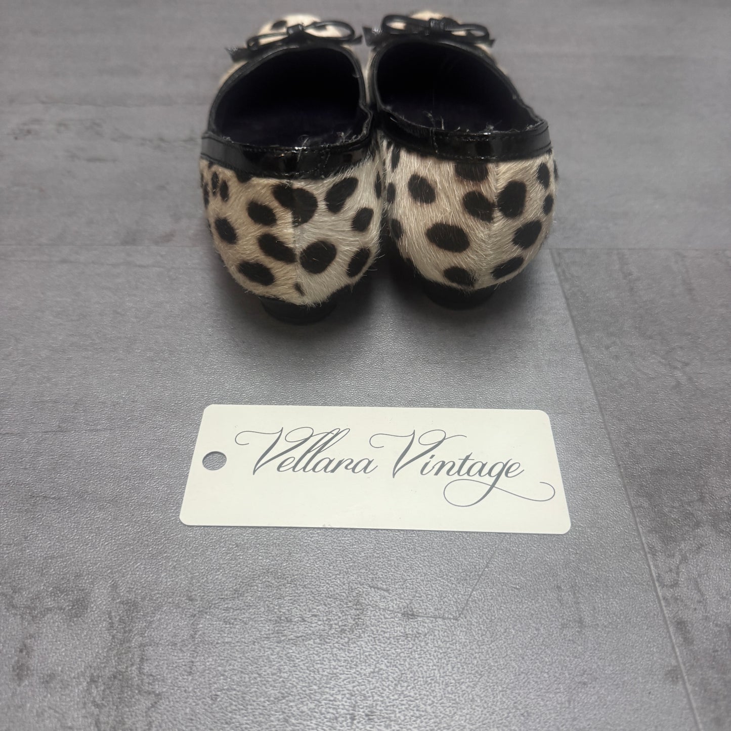 Fluxa Leopard Print Calf Hair Ballet Flats