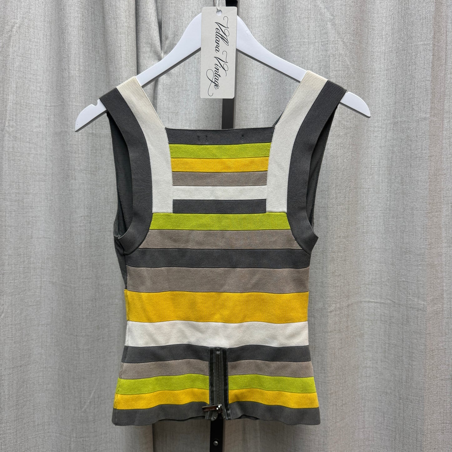 Karen Millen Multicolored Striped Cowl Neck Tank Top