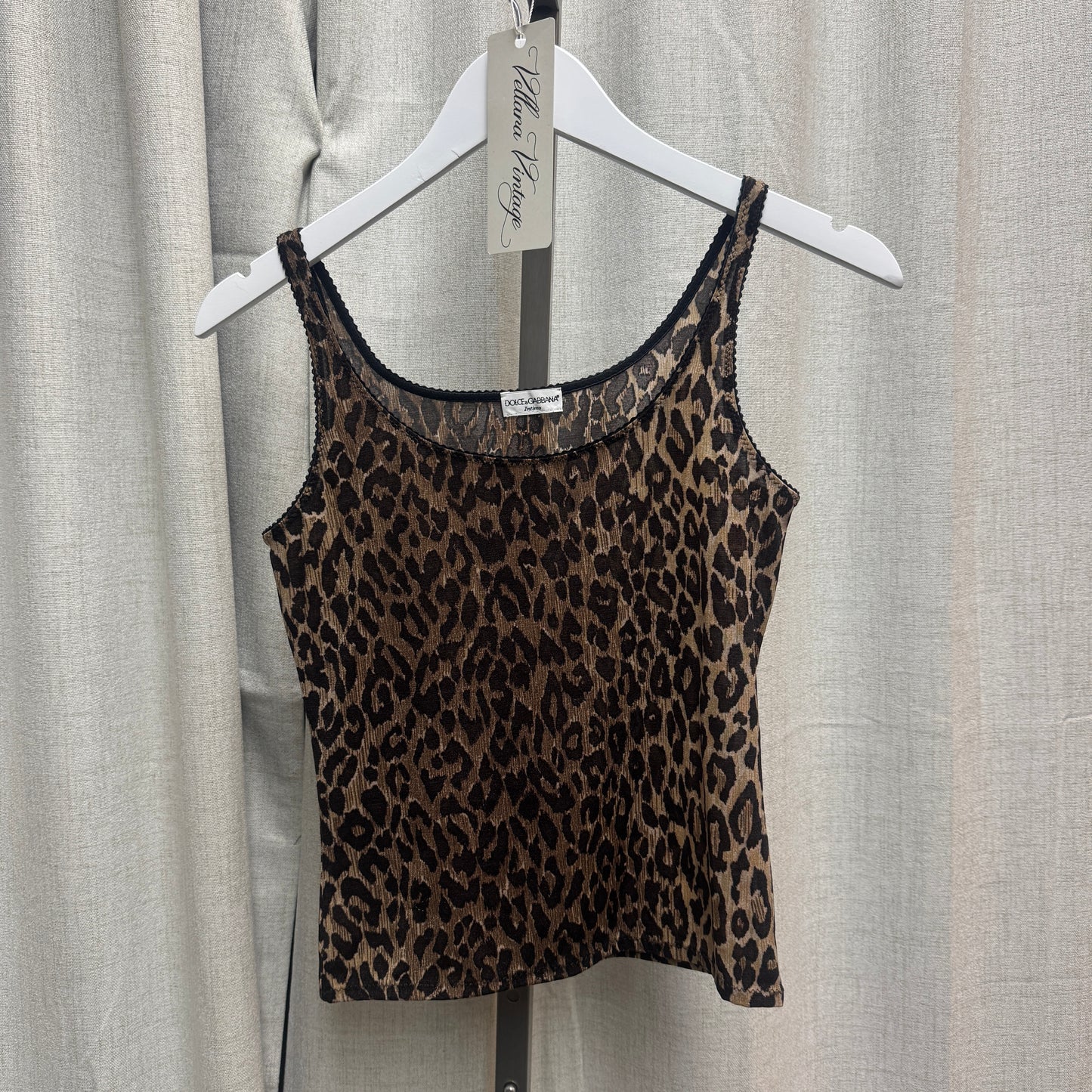 D&G Sheer Leopard Print Tank Top