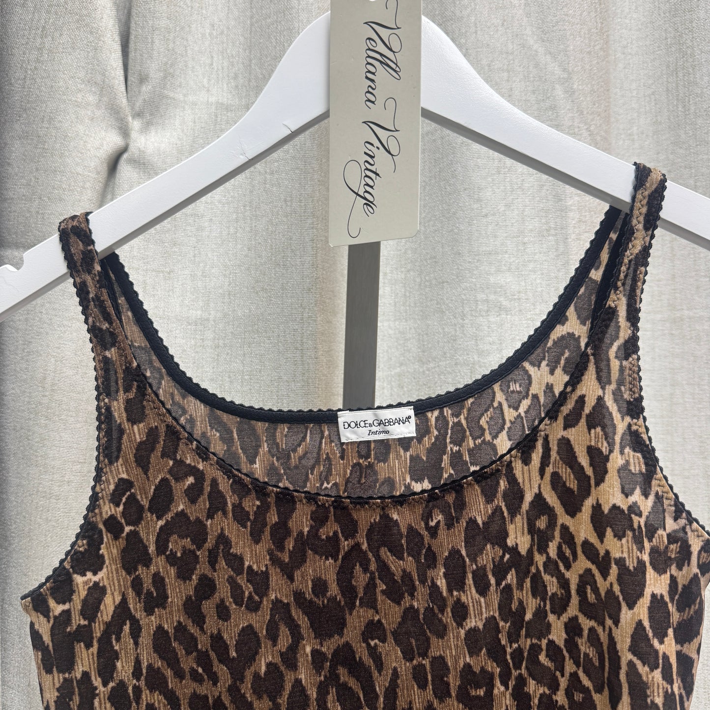 D&G Sheer Leopard Print Tank Top