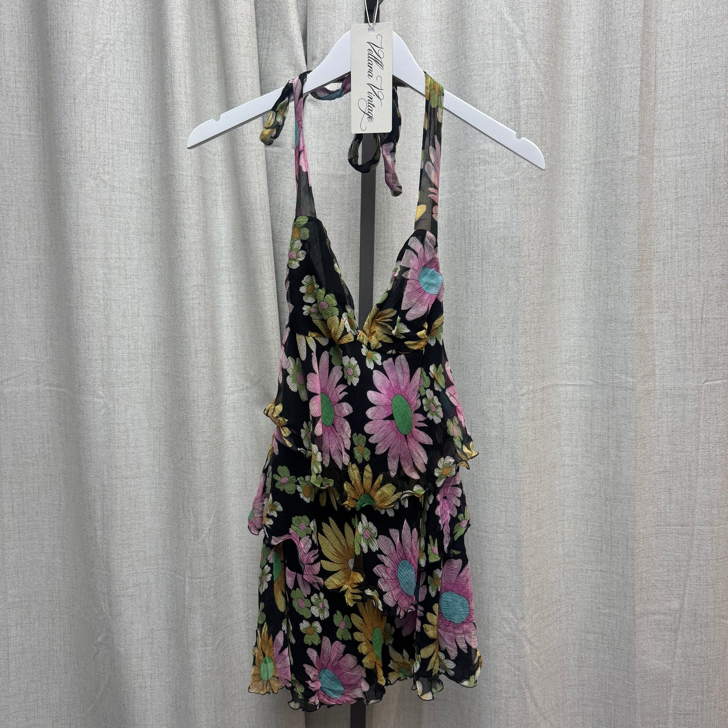 Blugirl by Blumarine Floral Layered Halter Mini Dress