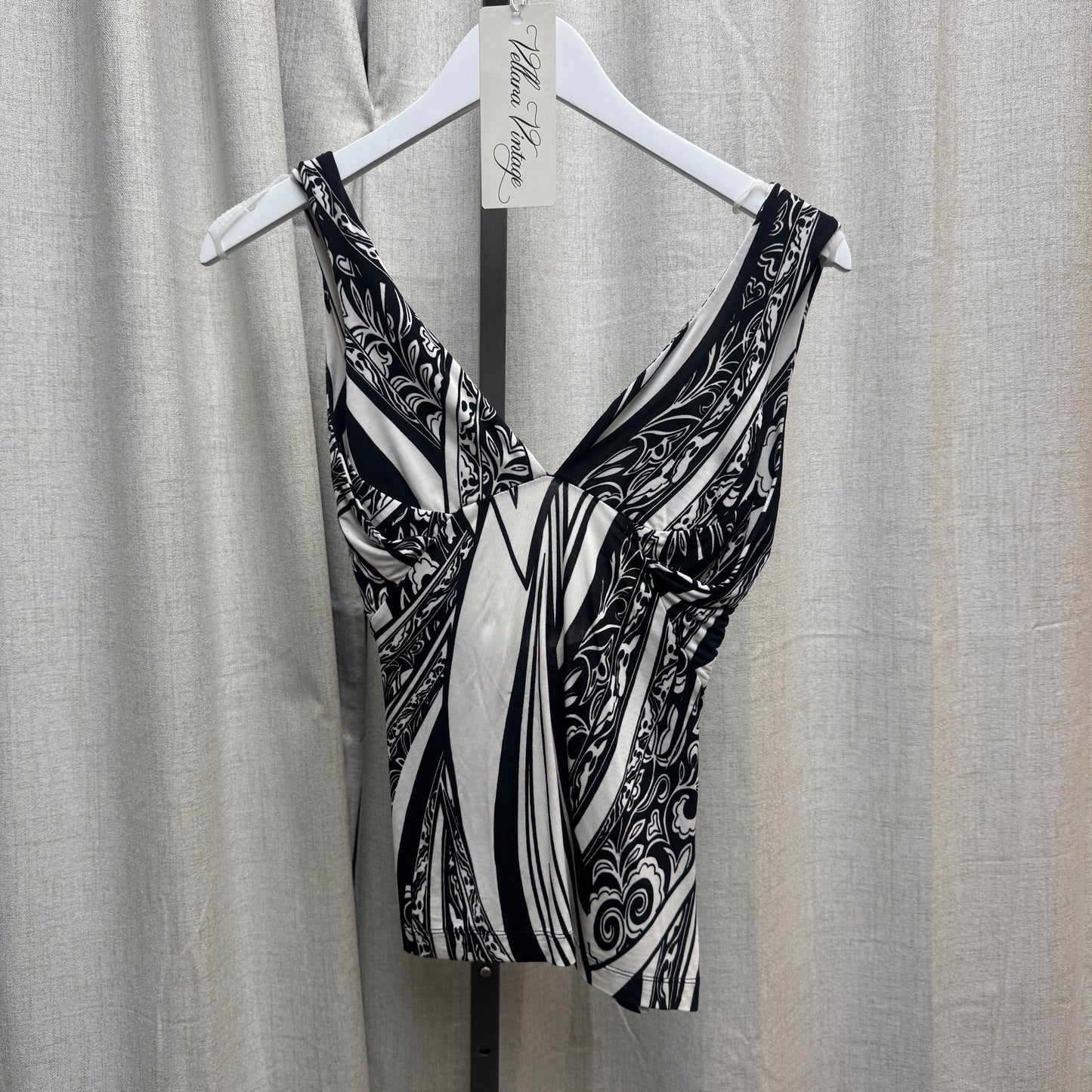 Just Cavalli Abstract Patterned Backless Blouse