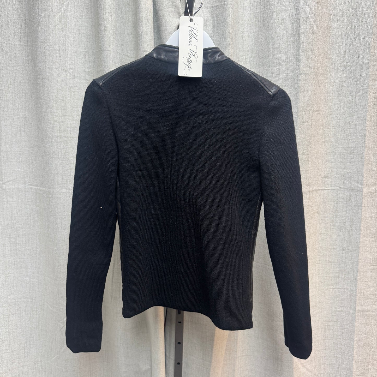 Gucci Black Leather and Wool Jacket