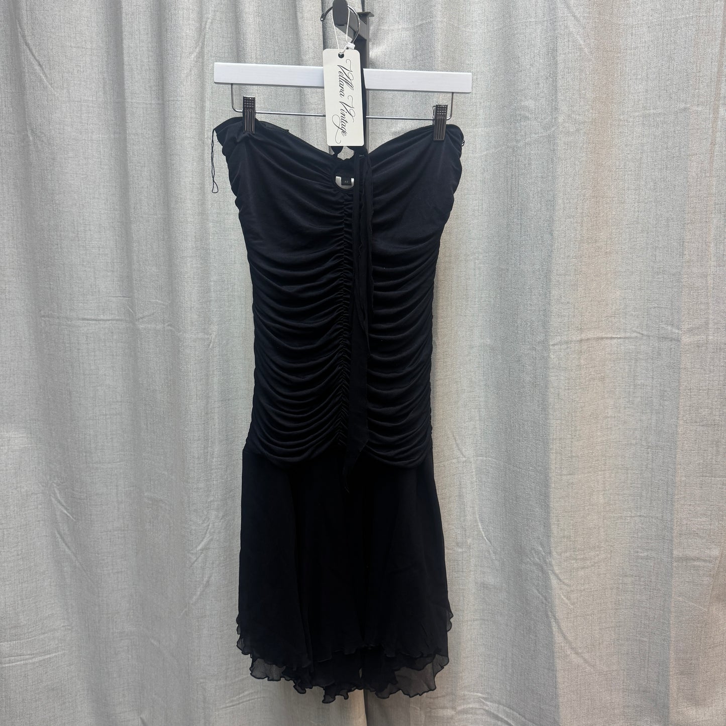 Renato Nucci Ruched Black Halter Dress