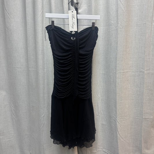 Renato Nucci Ruched Black Halter Dress