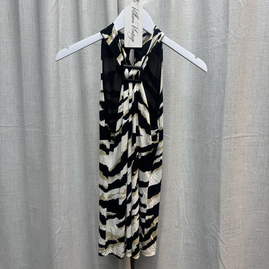 Gucci Zebra Print Buckle Halter Tank Top