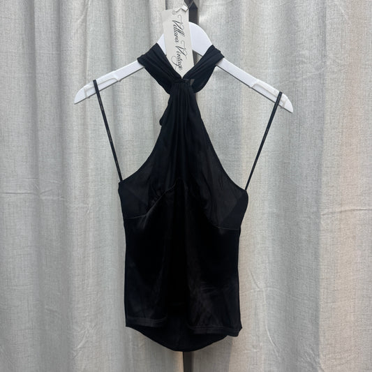 Roberto Cavalli Black Silk Halter Tank Top