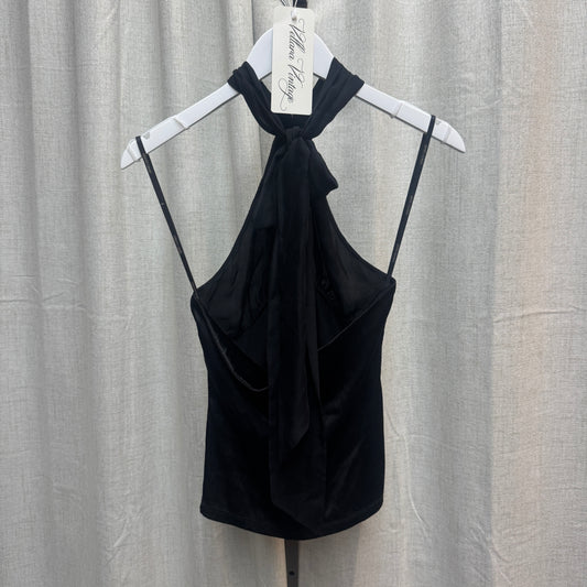 Roberto Cavalli Black Silk Halter Tank Top