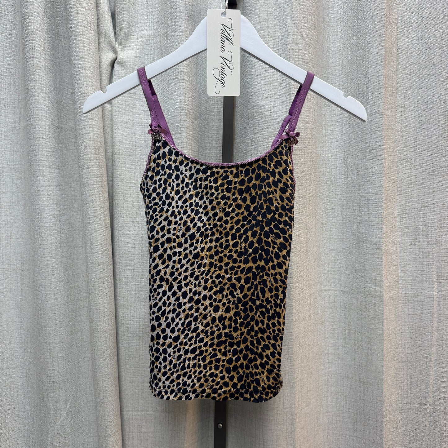 D&G Cheetah Print Purple Tank Top
