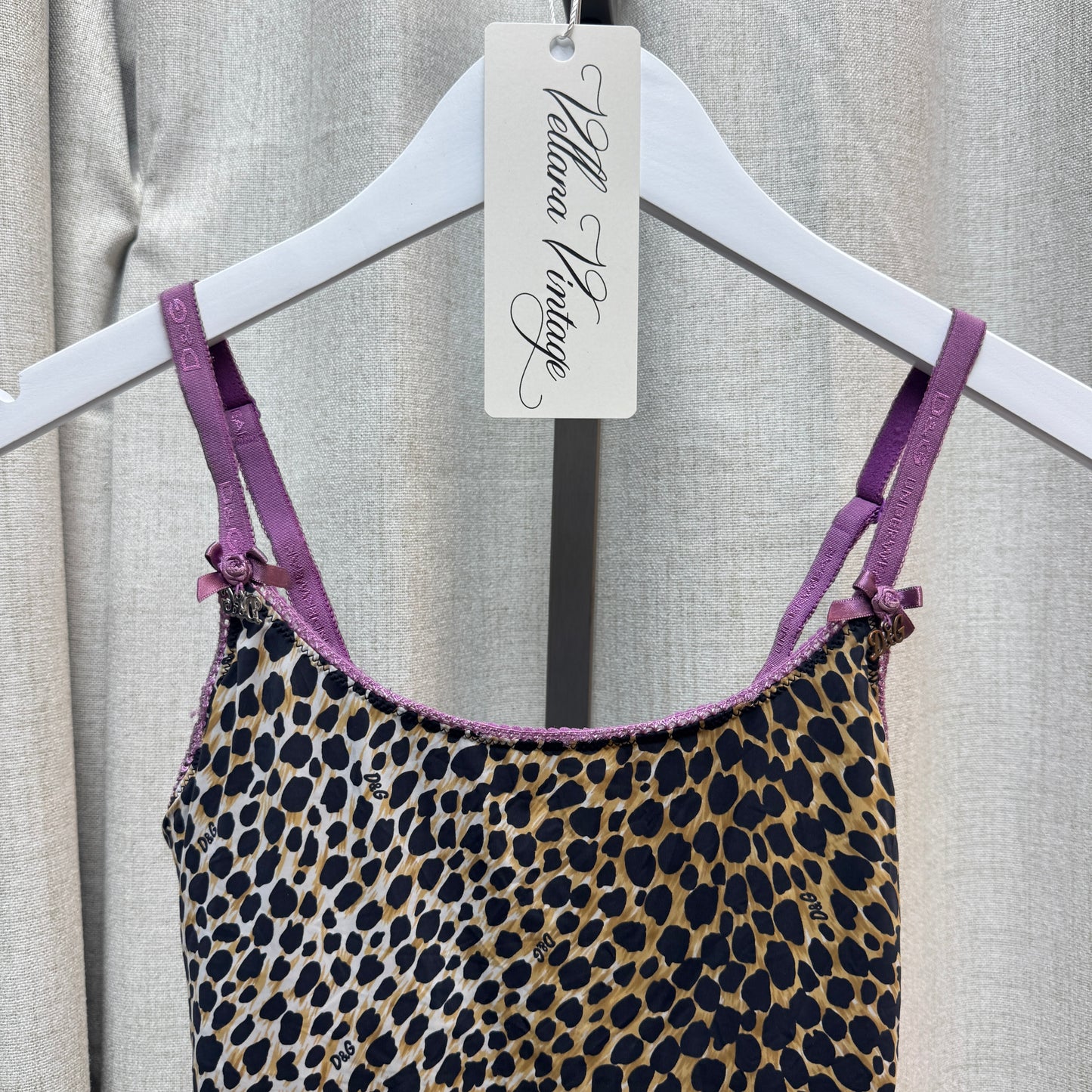 D&G Cheetah Print Purple Tank Top