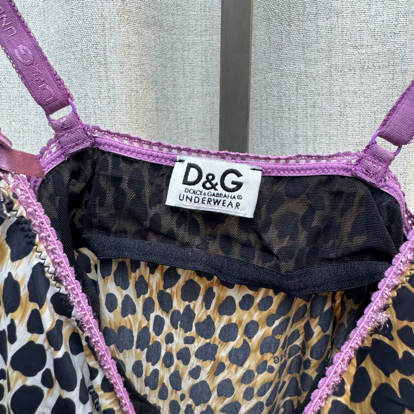D&G Cheetah Print Purple Tank Top