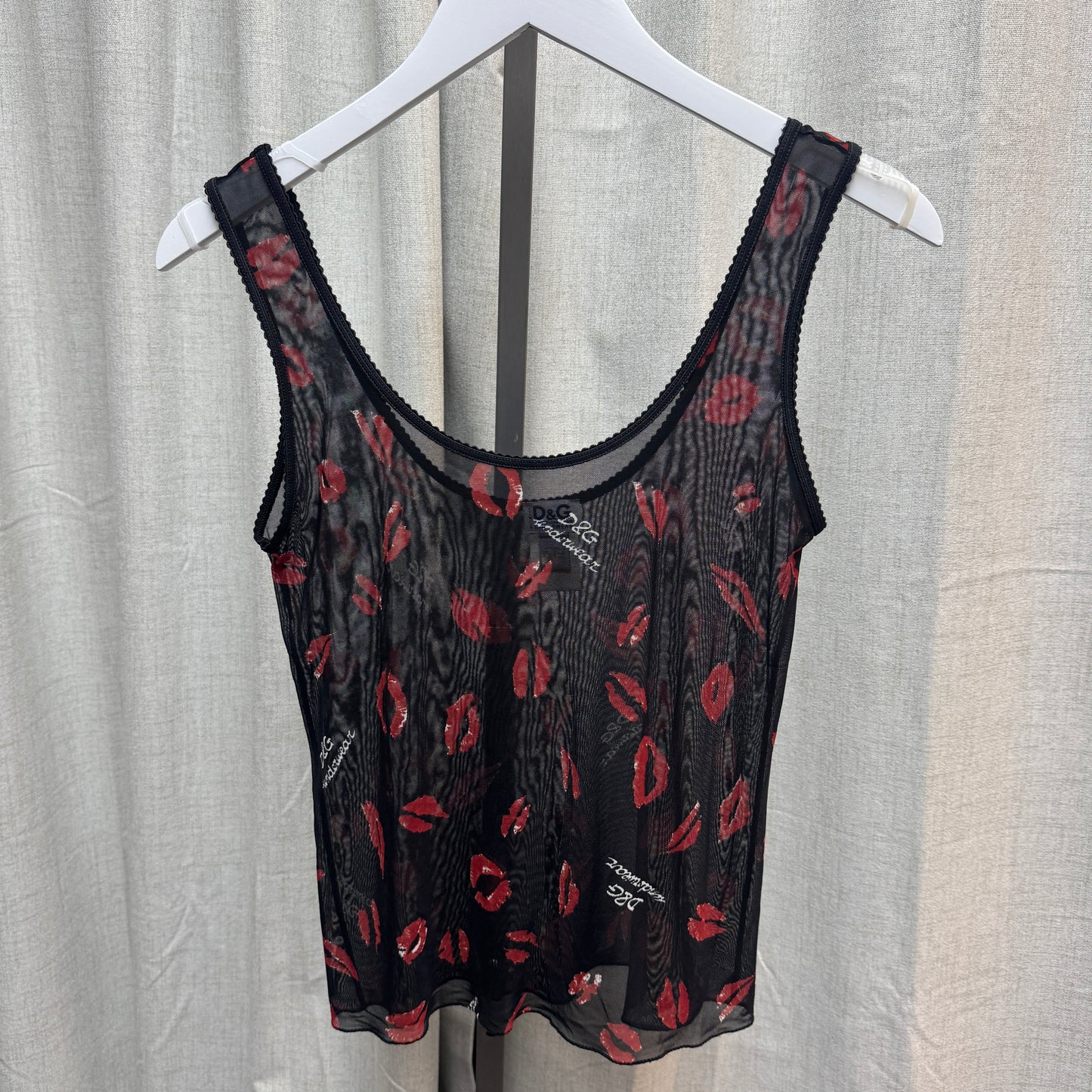 D&G Sheer Lipstick Tank Top