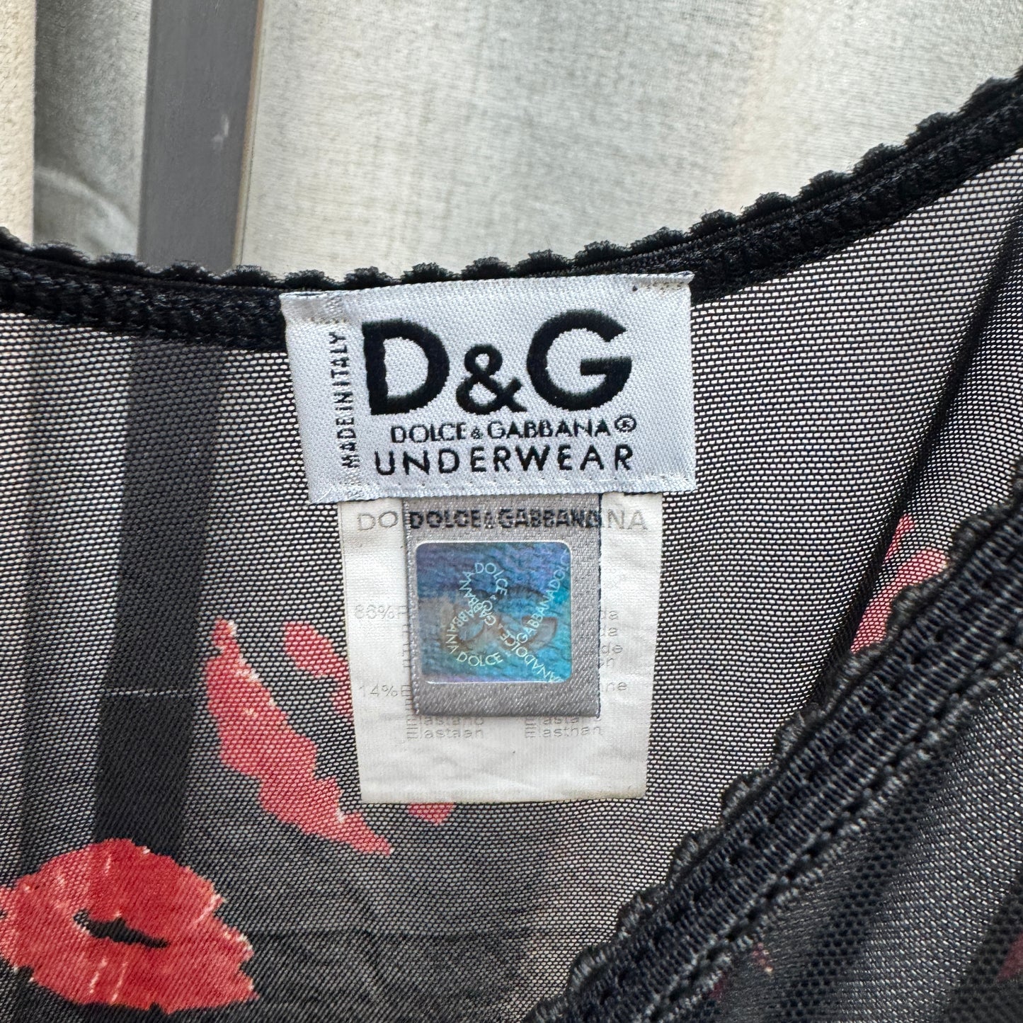D&G Sheer Lipstick Tank Top