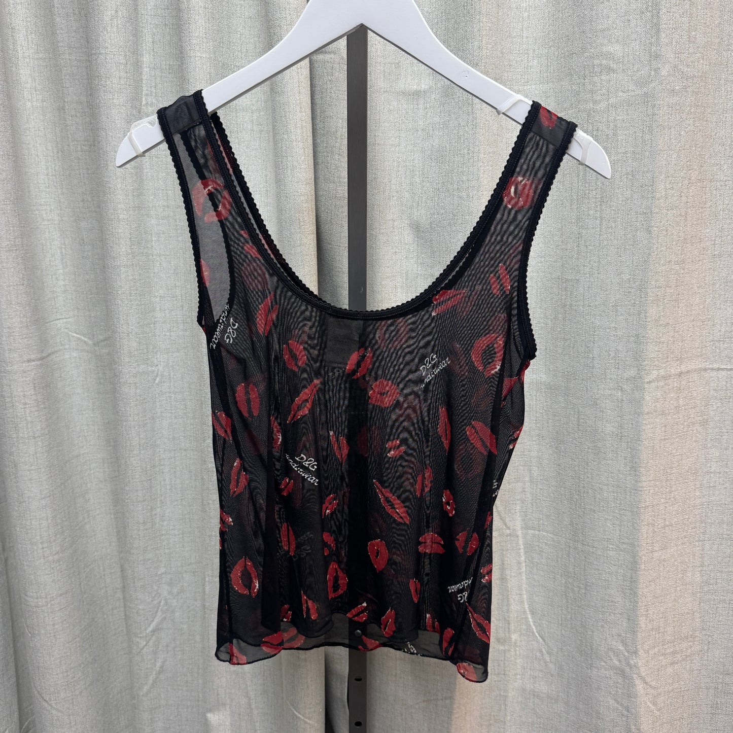 D&G Sheer Lipstick Tank Top
