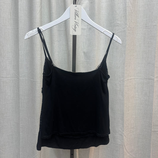 Black Polka Dot Bow Tank Top