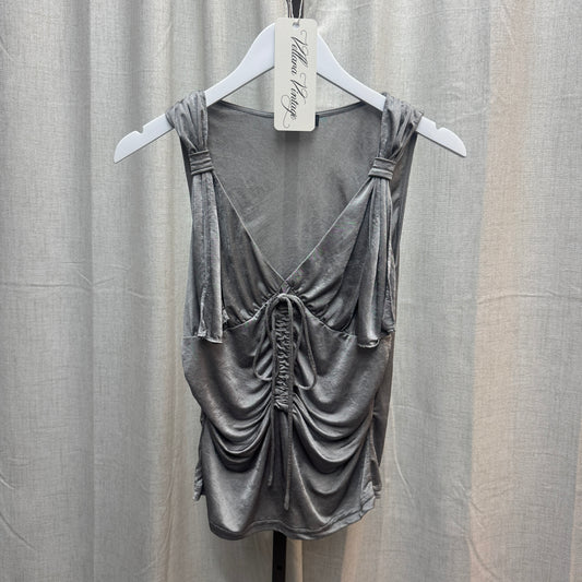 Morgan de Toi Silver Ruched Tank Top