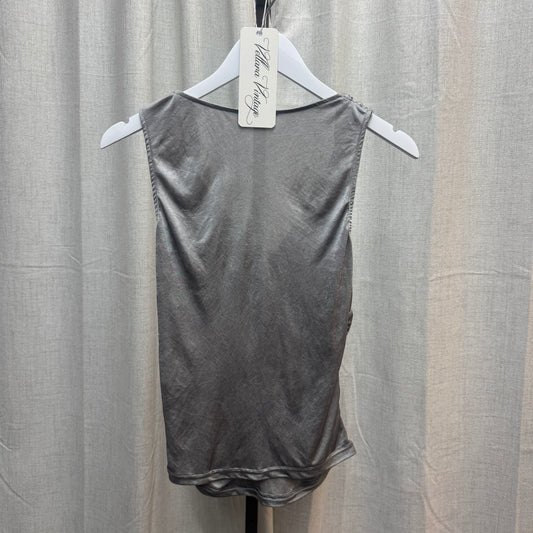 Morgan de Toi Silver Ruched Tank Top